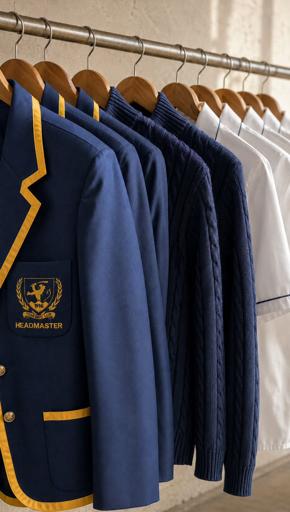 Custom school, staff and boarding-school uniforms